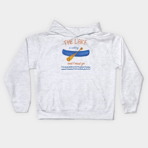 The Lake is Calling Kids Hoodie by SWON Design